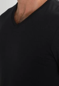 Pier One 2 Pack - T-Shirt Basic - Black -Mode Verkoop 144a18a099e5428c92602fed22a8b338