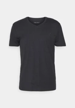 Pier One V Neck Bird Tonal 3 Pack - T-Shirt Basic - Light Brown/White/Dark Blue -Mode Verkoop 16dbb85cde8744eb9c849392873d7433