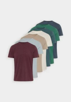 Pier One 7 Pack - T-Shirt Basic - Blue/Mottled Bordeaux/White 21 Pier One 7 Pack - T-Shirt Basic - Blue/Mottled Bordeaux/White -Mode Verkoop 40238aec486841c1aa91cee1f0bc607e