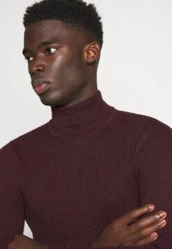 Pier One Muscle Fit Turtle - Trui - Mottled Bordeaux -Mode Verkoop 87bc9746f3cd48c78886c3726b9971e1