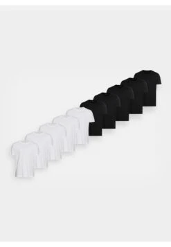 Pier One 10 Pack - T-Shirt Basic - White/Black -Mode Verkoop a47858ffbc3a4fd8908751110de7e4fb