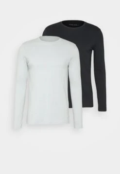 Pier One 2 Pack - Longsleeve - Light Blue/Dark Blue -Mode Verkoop dc80738cde5f4337a9bcdc73cf9d8dc9