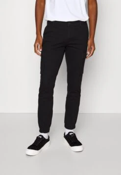 Pier One 2 Pack - Cargobroek - Olive/Black -Mode Verkoop e0bf2536d5a04652937019f4273abb8d