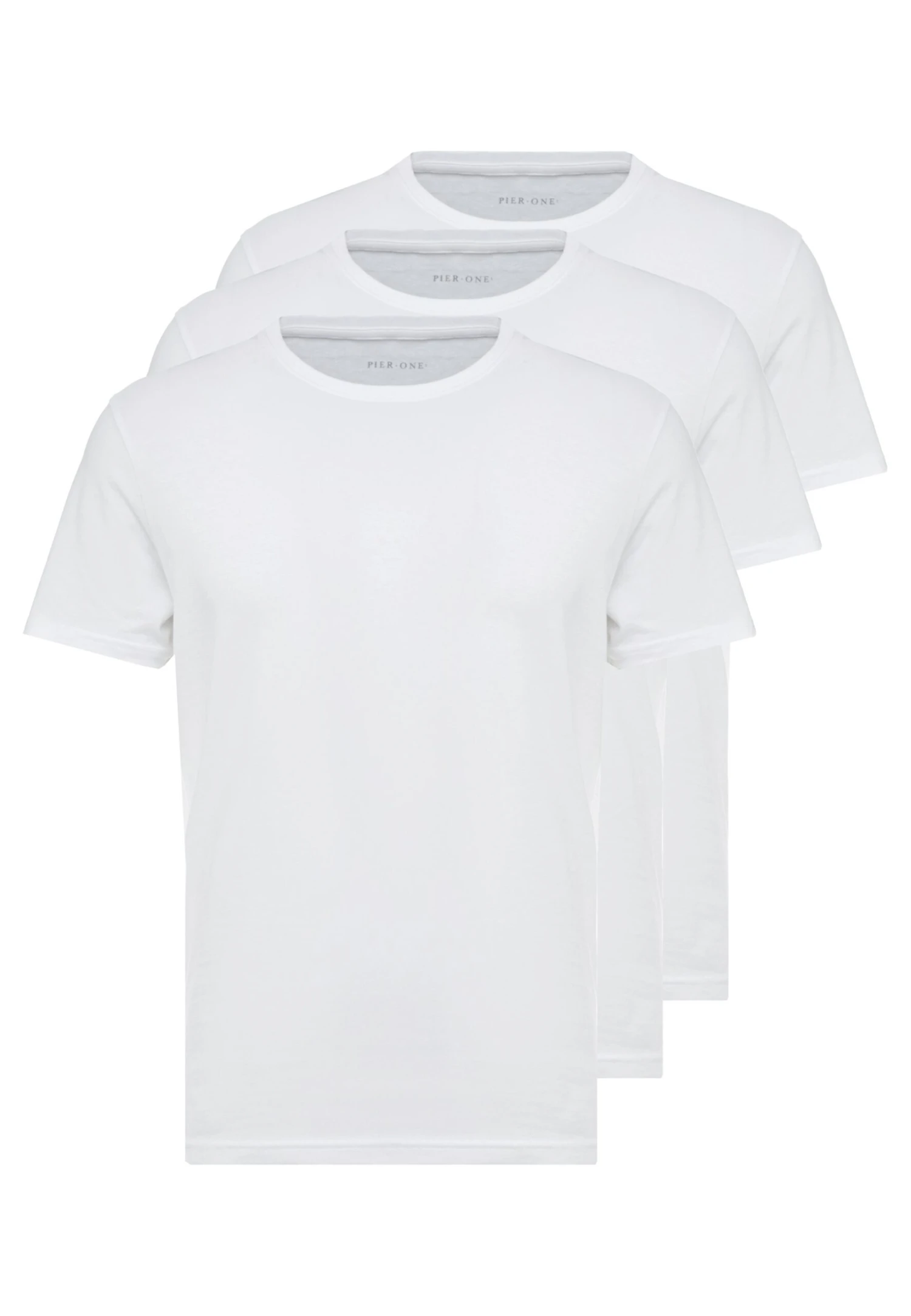 Pier One 3 Pack - T-Shirt Basic - White 1 Pier One 3 Pack - T-Shirt Basic - White