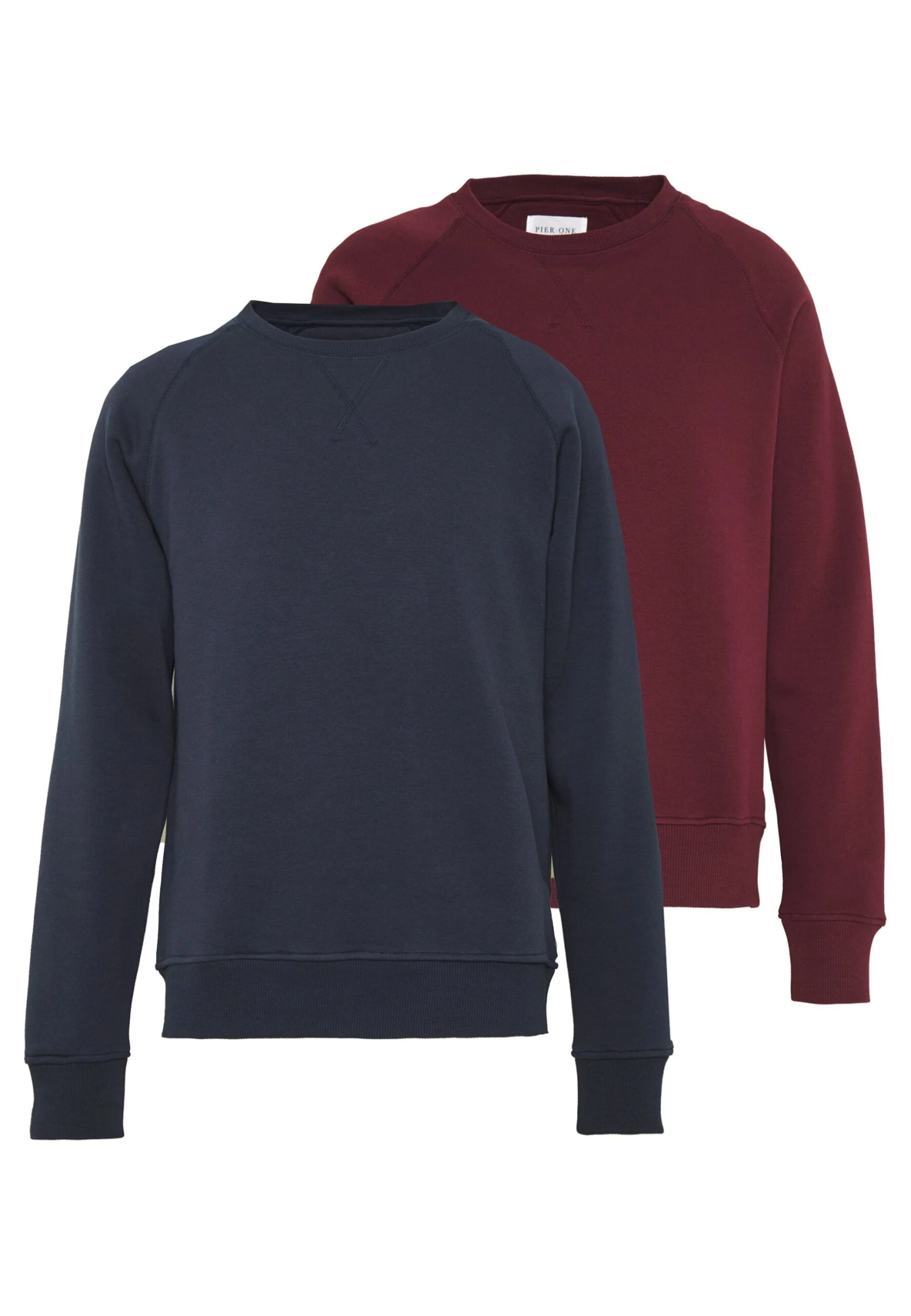 Pier One 2 Pack - Sweater - Dark Blue/Bordeaux 1 Pier One 2 Pack - Sweater - Dark Blue/Bordeaux